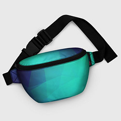 Поясная сумка Голубые грани, цвет: 3D-принт — фото 2