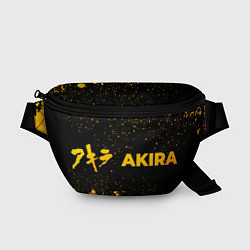 Поясная сумка Akira - gold gradient: надпись и символ, цвет: 3D-принт
