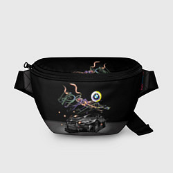 Поясная сумка Бэха в ночном неоновом городе, цвет: 3D-принт