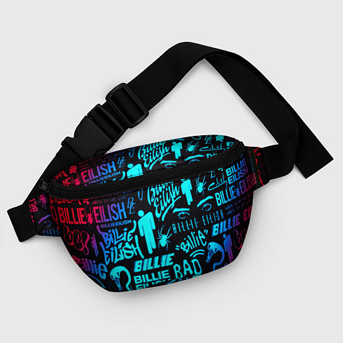 Поясная сумка Billie Eilish neon pattern / 3D-принт – фото 4