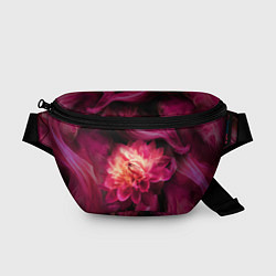 Поясная сумка Розовый цветок в огне - нейросеть