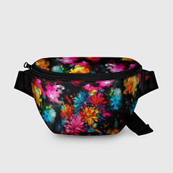 Поясная сумка Краски и цветы, цвет: 3D-принт