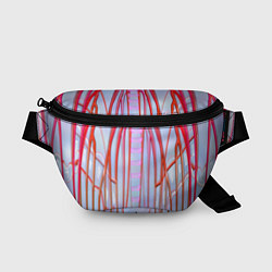 Поясная сумка Розовые прожилки, цвет: 3D-принт