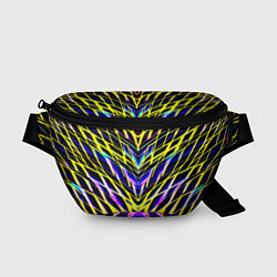 Поясная сумка Зеркальный неоновый паттерн, цвет: 3D-принт