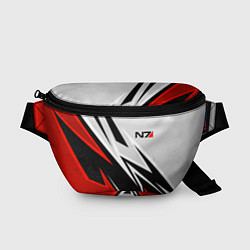 Поясная сумка N7 mass effect - white and red, цвет: 3D-принт