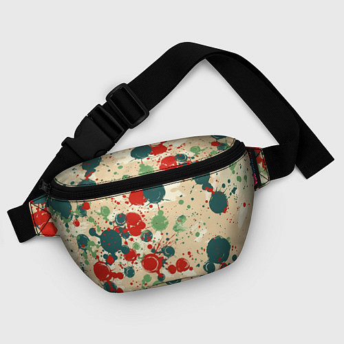 Поясная сумка Яркие пятна на бежевом фоне / 3D-принт – фото 4