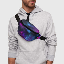 Поясная сумка Бескрайний космос фиолетовый, цвет: 3D-принт — фото 2