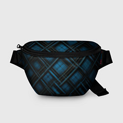Поясная сумка Тёмно-синяя шотландская клетка, цвет: 3D-принт
