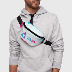 Поясная сумка Zelda neon gradient style по-горизонтали, цвет: 3D-принт — фото 2