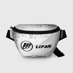 Поясная сумка Lifan speed на светлом фоне со следами шин по-гори, цвет: 3D-принт