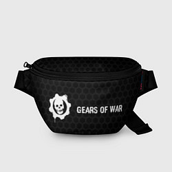 Поясная сумка Gears of War glitch на темном фоне по-горизонтали, цвет: 3D-принт