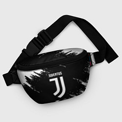 Поясная сумка Juventus спорт краски черно белый, цвет: 3D-принт — фото 2