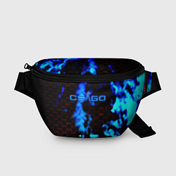 Поясная сумка CS GO синий огонь сталь, цвет: 3D-принт