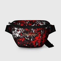 Поясная сумка Киберпанк 2077 красная иллюстрация, цвет: 3D-принт