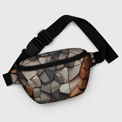 Поясная сумка Серые камни / 3D-принт – фото 4