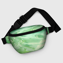 Поясная сумка Зеленая вода с пузырями, цвет: 3D-принт — фото 2