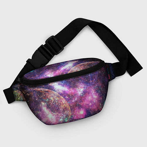 Поясная сумка Пурпурные космические туманности со звездами / 3D-принт – фото 4