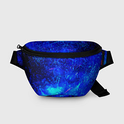 Поясная сумка Синий лёд и снежинки, цвет: 3D-принт