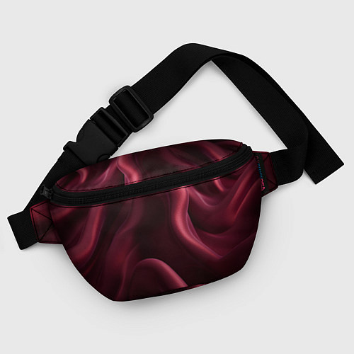 Поясная сумка Бордовый шелк / 3D-принт – фото 4