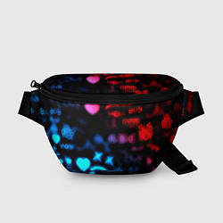 Поясная сумка Lil peep neon rap music, цвет: 3D-принт