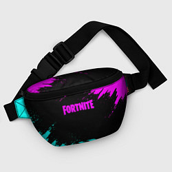 Поясная сумка Fortnite краски неоновые стиль, цвет: 3D-принт — фото 2