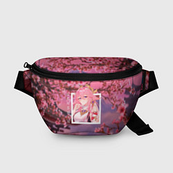 Поясная сумка Яэ Мико жрица, цвет: 3D-принт