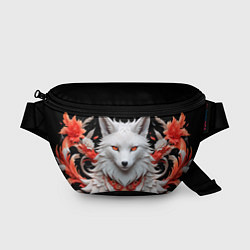 Поясная сумка Белая лисица - кицунэ