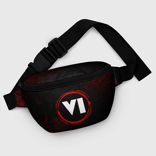 Поясная сумка Символ GTA 6 и краска вокруг на темном фоне / 3D-принт – фото 4