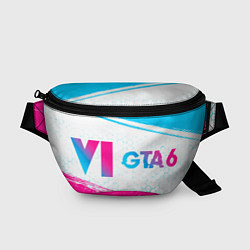 Поясная сумка GTA 6 neon gradient style по-горизонтали, цвет: 3D-принт
