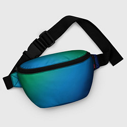Поясная сумка Зеленый и синий диагональный градиент, цвет: 3D-принт — фото 2