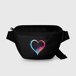 Поясная сумка Сердце в облаках, цвет: 3D-принт
