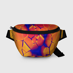 Поясная сумка Плиты разломы сепия негатив, цвет: 3D-принт