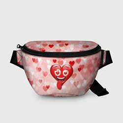 Поясная сумка Влюбленное сердечко, цвет: 3D-принт