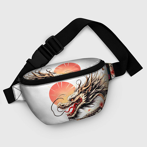 Поясная сумка Японский дракон и солнце / 3D-принт – фото 4