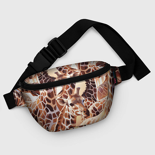 Поясная сумка Жирафы - африканский паттерн / 3D-принт – фото 4