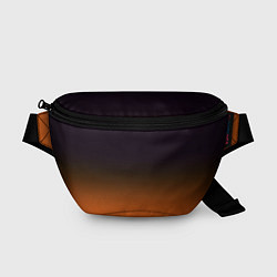 Поясная сумка Градиент от чёрного к оранжевому, цвет: 3D-принт