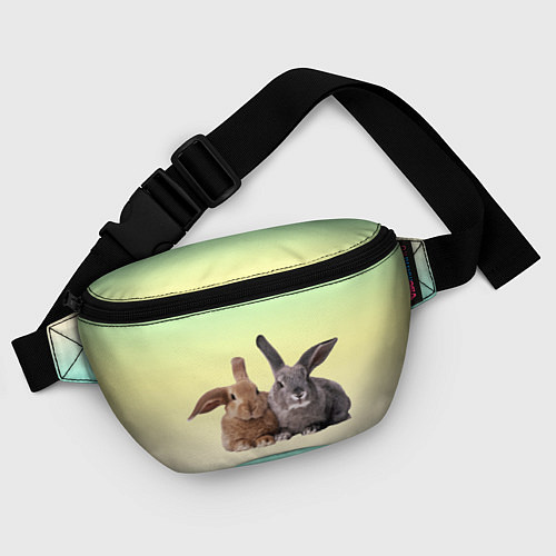 Поясная сумка Два пушистых кролика / 3D-принт – фото 4