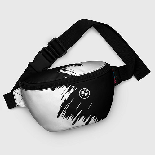 Поясная сумка BMW sport краски черные разрывы / 3D-принт – фото 4
