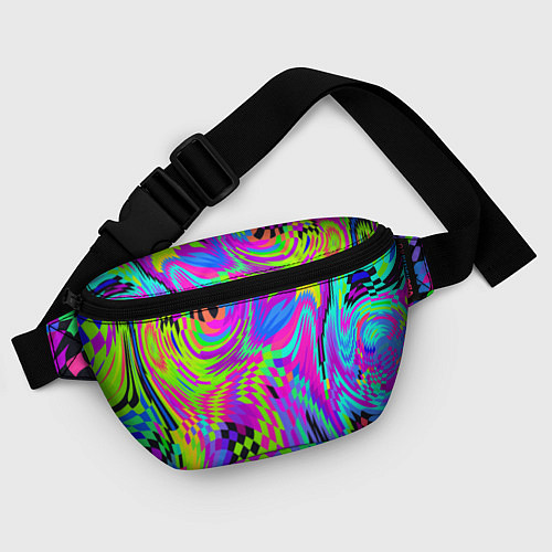 Поясная сумка Психоделический глитч / 3D-принт – фото 4