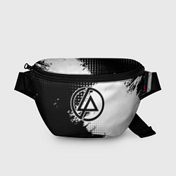 Поясная сумка Linkin park - черно-белая абстракция