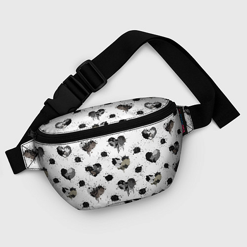 Поясная сумка Брызги и капли в форме сердечки / 3D-принт – фото 4