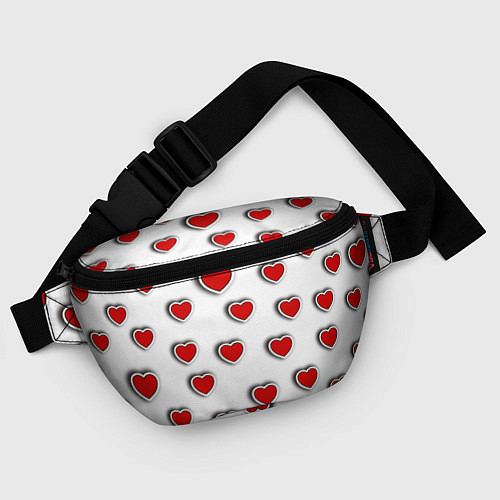 Поясная сумка Стикеры наклейки объемные сердечки / 3D-принт – фото 4