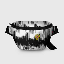 Поясная сумка Россия герб штриховка, цвет: 3D-принт