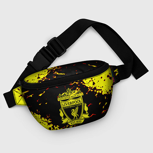 Поясная сумка Liverpool жёлтые краски текстура / 3D-принт – фото 4