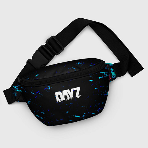 Поясная сумка Dayz текстура краски голубые / 3D-принт – фото 4
