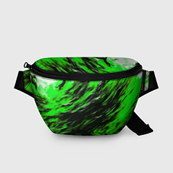 Поясная сумка Чёрная и зелёная буря