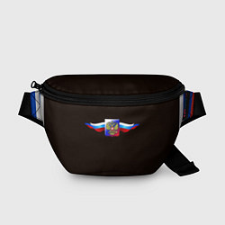 Поясная сумка Герб России с ленточками, цвет: 3D-принт
