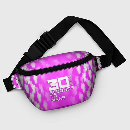 Поясная сумка 30 seconds to mars pink / 3D-принт – фото 4