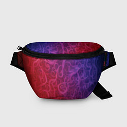 Поясная сумка Вихревые узоры на градиенте, цвет: 3D-принт