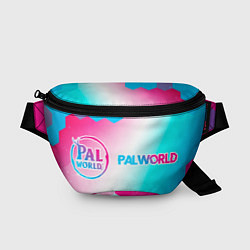 Поясная сумка Palworld neon gradient style по-горизонтали, цвет: 3D-принт